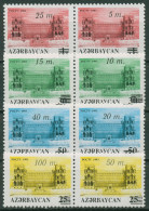 Aserbaidschan 1994 Regierungspalast Baku 107/10 Aufdruck 122/29 Paare Postfrisch - Azerbaijan