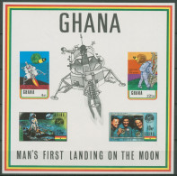 Ghana 1970 Erste Bemannte Mondlandung Block 39 B I Postfrisch (C40071) - Ghana (1957-...)