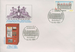 Rumänien ATM 1995 Hauptpostamt (Einzelwert 940) Ersttagsbrief ATM 1 FDC (X80289) - Timbres De Distributeurs [ATM]