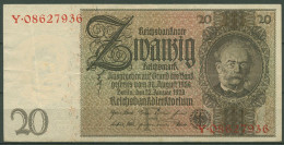 Dt. Reich 20 Reichsmark 1929, DEU-184a Serie F/Y, Gebraucht (K1513) - 20 Mark