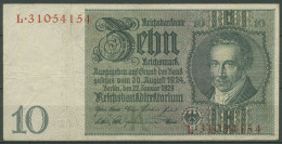 Dt. Reich 10 Reichsmark 1929, DEU-183b Serie K/L, Gebraucht (K1497) - 10 Mark