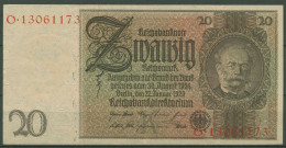 Dt. Reich 20 Reichsmark 1929, DEU-184a Serie K/O, Gebraucht (K1508) - 20 Mark