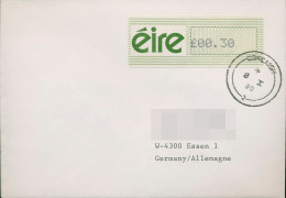 Irland ATM 1990 Einzelwert Ersttagsbrief ATM 3 FDC (X80302) - Automatenmarken (Frama)