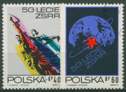 Polen 1972 50 Jahre Sowjetunion 2212/13 Gestempelt - Used Stamps