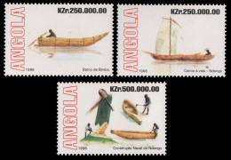 Angola 1998 - Mi-Nr. 1266-1268 ** - MNH - Boote / Boats - Angola