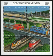 Angola 1997 - Mi-Nr. 1108-1113 ** - MNH - Eisenbahn / Trains - Angola