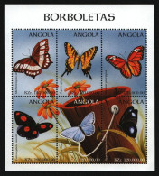 Angola 1998 - Mi-Nr. 1189-1194 ** - MNH - KLB - Schmetterlinge / Butterflies - Angola