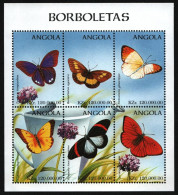 Angola 1998 - Mi-Nr. 1183-1188 ** - MNH - KLB - Schmetterlinge / Butterflies - Angola