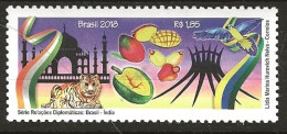Brazil  2018 70 Jahre Diplomatische Beziehungen Mit Indien Mi 4543  MNH(**) - Unused Stamps