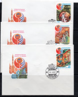 SPACE - USSR - 1980 - INTERCOSMOS /  CUBA  FLIGHT SET OF 3    ILLUSTRATED FDC   - Russie & URSS