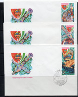 SPACE - USSR - 1980 - INTERCOSMOS /  VIETNAM   FLIGHT SET OF 3    ILLUSTRATED FDC   - Russie & URSS