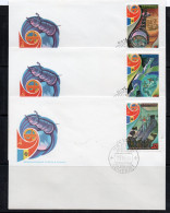 SPACE - USSR - 1981 - INTERCOSMOS /  ROMANIA   FLIGHT SET OF 3    ILLUSTRATED FDC   - Russia & USSR
