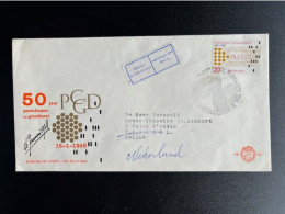 NETHERLANDS 1968 CIRCULATED FDC 50 YEARS POSTGIRO SEND TO BRUSSELS 16-01-1968 NEDERLAND POSTAL REMARK RETURN TO SENDER - FDC