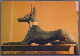 Carrying Chest In The Form Of God Anubis On A Shrine, Egyptology, Egypt History, Post Card - Egiptología