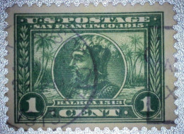 USA  1913 émission Exposition Panama-Pacifique Vasco Nunez De Balboa 1 Cent Oblitéré - Oblitérés