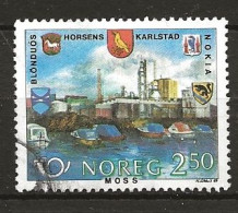 Norway 1986 NORTH: Twin Cities In Scandinavia, Moss, Blonduos, Horsens, Karlstad, Nokia, Mi 948, Cancelled(o) - Usados