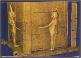 Tut Ankh Amoun, Tutankhamun Tutankhaten Treasure Large Gold Canopic Chest, Pharaoh Egyptology, Egypt History, Post Card - Egittologia