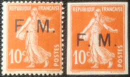 LP2943/45 - FRANCE - 1906/1907 - TYPE SEMEUSE CAMEE - F.M. - N°5 NEUF* + N°5b NON DENTELE NEUF** - 1872-1920