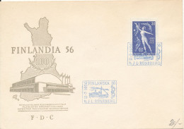 Finland FDC / Cover FINLANDIA 56 S/S J. L. Runeberg 11-7-1956 Ship Cancel - FDC