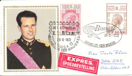 Belgium Express Cover With Cachet And 2 Special Cancels IFSDA 25-6-1972 And Belgica 72 24-6-1972 - Lettres & Documents