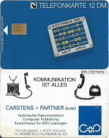 Germany - Kommunikation Ist Alles (Overprint ''Carstens + Partner GmbH'') - O 0384-13 - 10.1993, 12DM, Used - O-Series: Kundenserie Vom Sammlerservice Ausgeschlossen