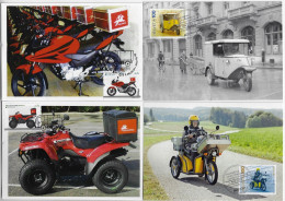 Portugal Switzerland 2009/2013 4 Maximum Card Transport Motorcycle Tricycle Quadricycle Polaris Kyburz Tribelhorn Honda - Motorfietsen