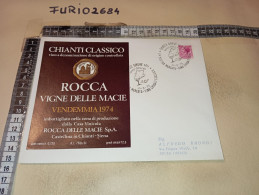 HB12191 ETICHETTA CHIANTI CLASSICO ROCCA VIGNE DELLE MACIE VENDEMMIA 1974 CASTELLINA IN CHIANTI SIENA - Otros & Sin Clasificación