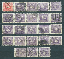 Upper Silesia, 1923, Definitive Issue, Lot Of 23 Used Stamps MiNr 17-18  - Catalog Price €418 - Slesia