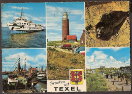 Texel, Vissersboten, Vuurtoren, Zeehond, Strandweg - 1962, Leuchtturm, Phare, Lighthouse - Texel