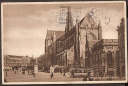 Haarlem - Groote Kerk Met Trammetje - 1934 - Tram, Tramway, Strassenbahn - Haarlem