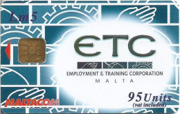 Malta - Maltacom - ETC - 2001, 95U, 30.000ex, Used - Malte