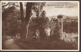 St. Just In Roseland - Falmouth - Cornwall - The Church - 1935 - Falmouth