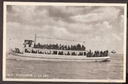 Harderwijk - Salonbootdienst Harderwijk-Elburg - M.S. Flevomeer V - Rond 1950 - Harderwijk