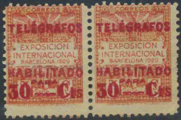 España - Barcelona - Telégrafos 1930 - Edifil 3 (pareja) - Barcelone