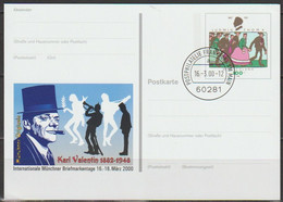 BRD Ganzsache 2000 PSo65 Münchner Briefmarkentage EST. 16.3.00 Postphilatelie Frankfurt(d3934)günstige Versandkosten - Postkarten - Gebraucht