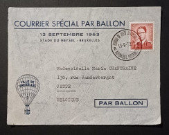 COURRIER SPECIAL BALLON BELGICA  1953 - 1953-1972 Bril