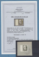 DDR 1953  Köpfe II  25Pfg-Spitzenwert  Mi.-Nr. 334 VaXI Echt O Mit Attest König - Gebraucht