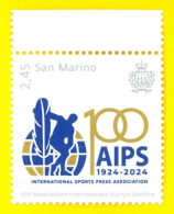 SAN MARINO 2024 Centenario Dell’Associazione Internazionale Stampa Sportiva (AIPS) - Stamp - Nuevos