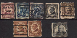 USA  1923-1925  8 Timbres Oblitérés (voir Liste Ci-dessous) - Gebruikt