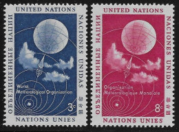 1957 UN New York 55-56 1 Years IMO - WMO - Unused Stamps
