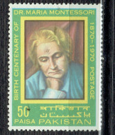 Centenaire De La Naissance De Le Pédagogue Maria Montessori - Pakistan