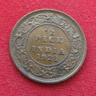 British India 1/2 Half Pice 1921  Inde Indien  Inde Indies Indien  W ºº - Inde