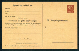 WW2 Norway X 7 Different Ration Application Stationery Postcards - Soknad Halvsalingskort Skotoykort Soknadskort - Covers & Documents