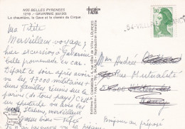 Griffe Linéaire " 54--VILLERS LES NANCY " Sur Tp Liberté Le Tout Sur CPM Cirque De GAVARNIE-65 - Manual Postmarks