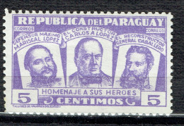 Hommage Aux Héros Nationaux - Paraguay