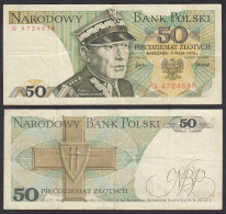 Polen - Poland 50 Zloty Banknote 1975 Pick 142a F (4) Serie G  (32362 - Poland