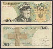 Polen - Poland 50 Zloty Banknote 1975 Pick 142a F+ (4+) Serie BN  (32363 - Polen
