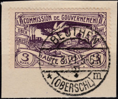 Oberschlesien - Upper Silesia 3 Mark Mi. 28 Used Gebraucht Briefstück    (70186 - Slesia