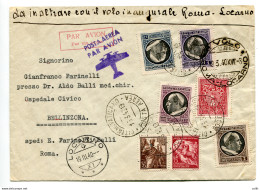 I. Volo Roma/Locarno Del 19.3.40 - Aerogramma Per Bellinzona - Unused Stamps