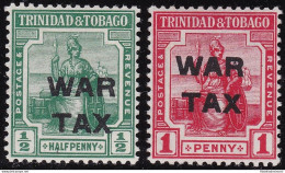 1917 TRINIDAD, Stanley Gibbons N° 181/182  WAR TAX -MNH** - Sonstige & Ohne Zuordnung